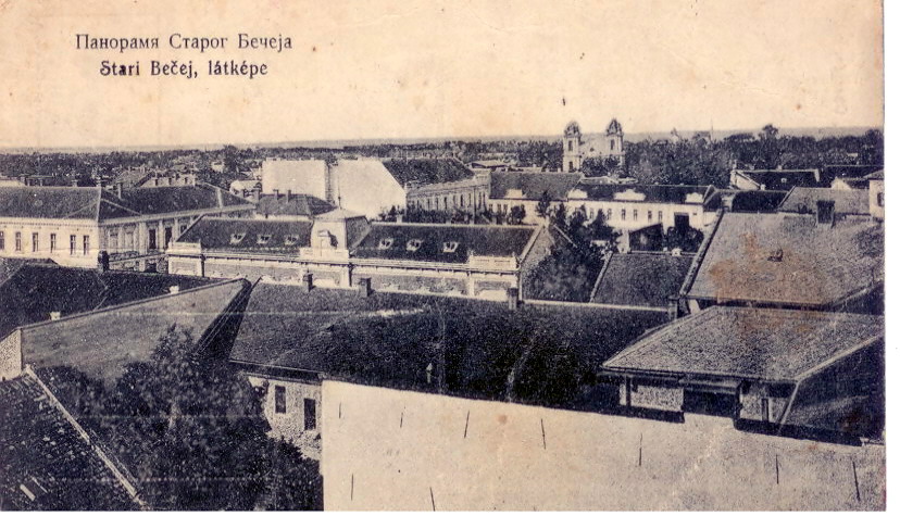 1923.g BEČEJ PANORAMA (U pozadini: Sinagoga koje više nema) 1923.g BEČEJ PANORAMA (U pozadini: Sinagoga koje više nema)